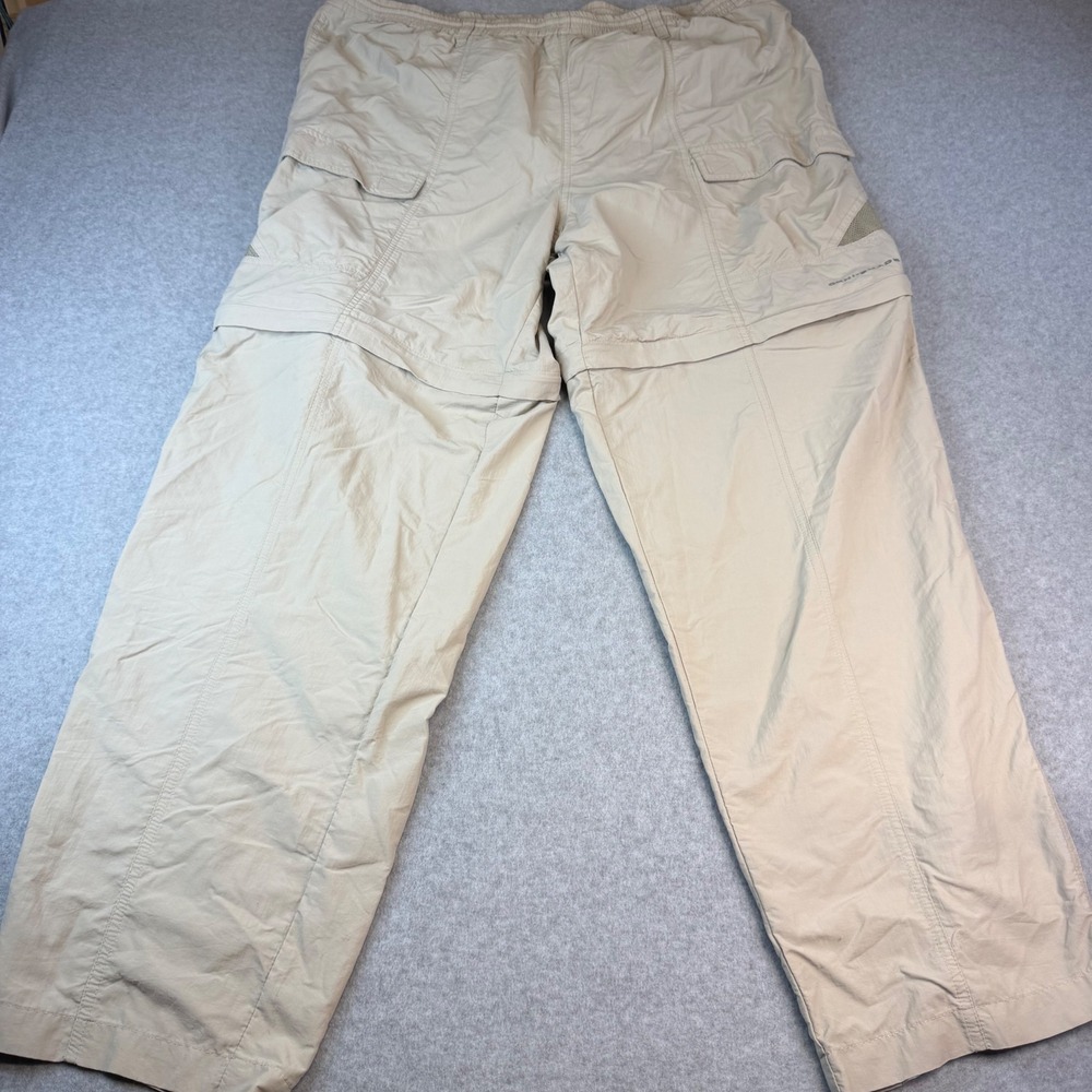 Columbia PFG Convertible Pants Mens XL 32L Tan Khaki Zip Off Cargo Hiking FM8053